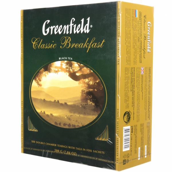 Чай Greenfield Classic Breakfast черный, 2x100п 
