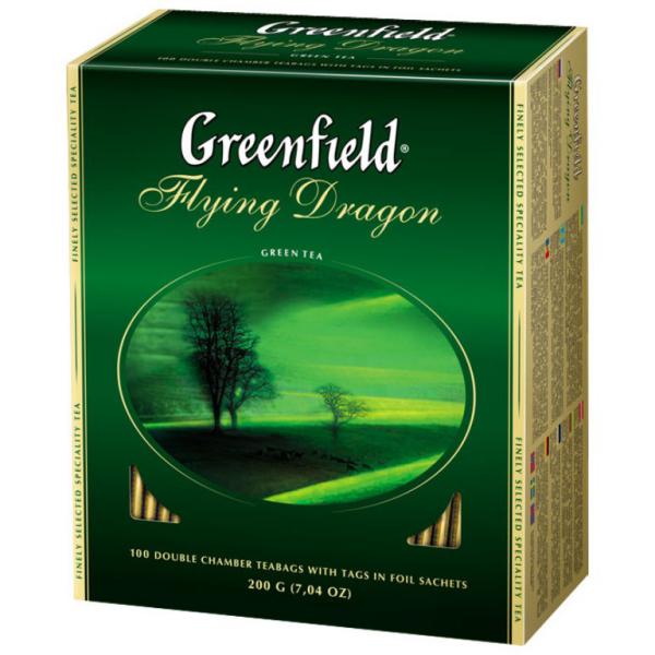 Чай Greenfield Flying Dragon  зеленый, 2x100п