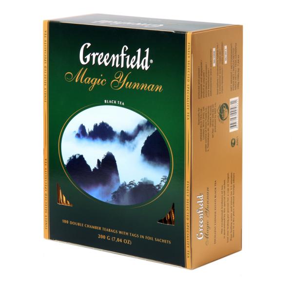 Чай Greenfield Magic Yunnan черный, 2x100п