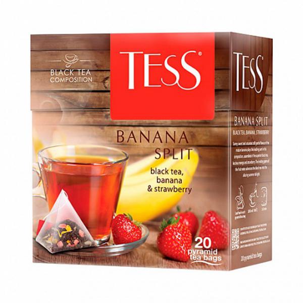 Чай Tess Banana Split черный, с добавками, 1,8x20п