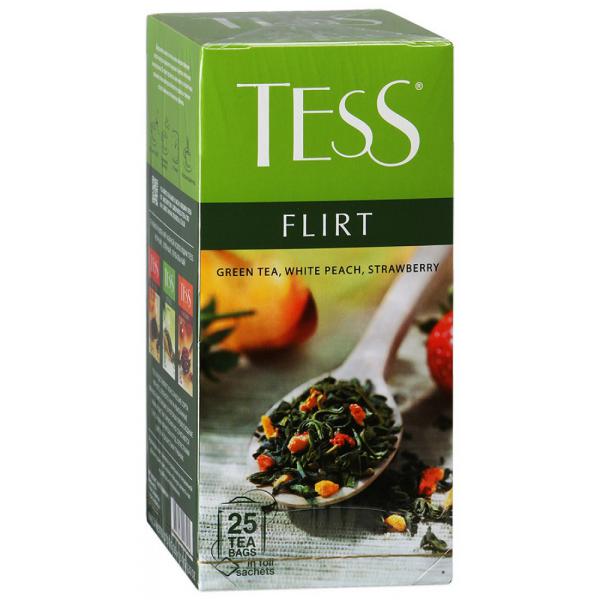 Чай Tess Flirt зеленый, с добавками, 1,5x25п