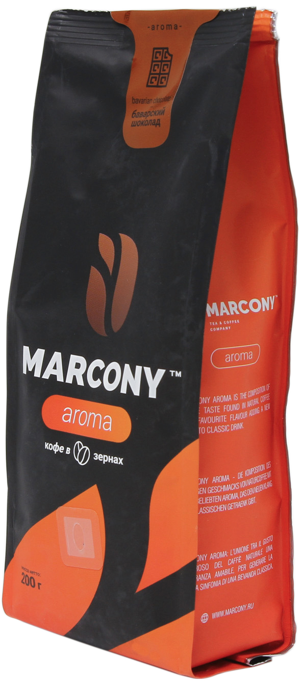 Кофе в зернах Marcony AROMA Баварский шоколад, 200 гр