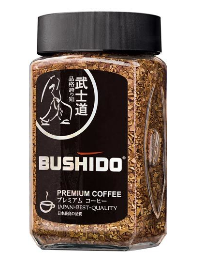 Кофе растворимый Bushido Black Katana, 100 г стеклянная банка (Бушидо)
