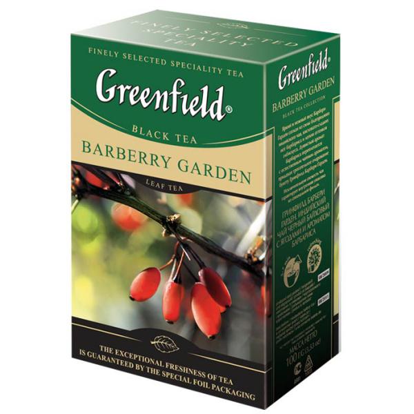Чай Greenfield Barberry Garden черный, с добавками, 100г
