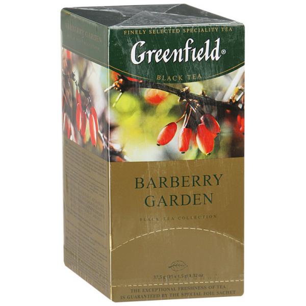 Чай Greenfield Barberry Garden черный, с добавками, 1,5x25п