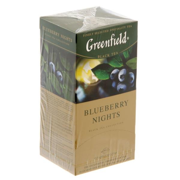 Чай Greenfield Blueberry Nights черный, с добавками, 1,5x25п