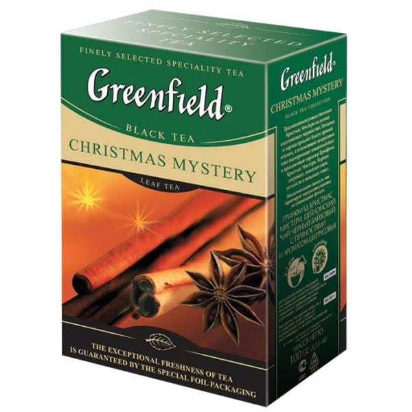 Чай Greenfield Christmas Mystery черный, с добавками 100г