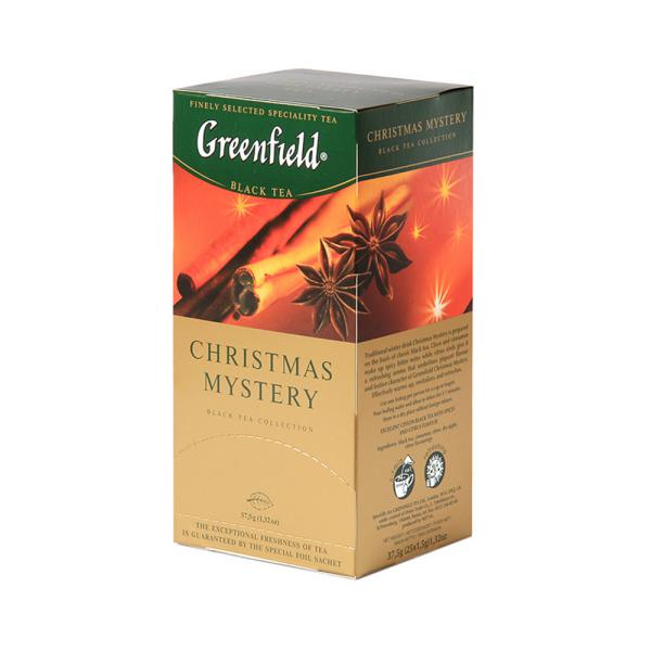 Чай Greenfield Christmas Mystery черный, с добавками 1,5x25п