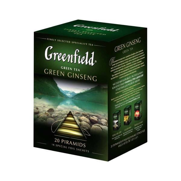 Чай Greefield Green Ginseng зеленый, с добавками, 1,8x20п