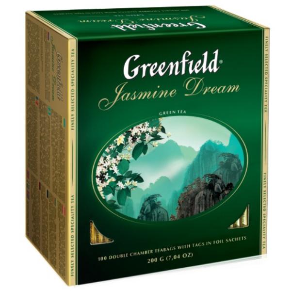 Чай Greenfield Jasmine Dream зеленый, ароматный, 2x100п