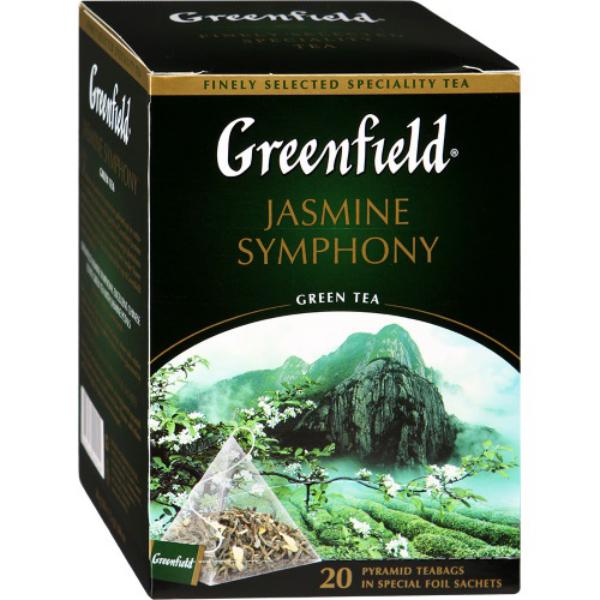 Чай Greenfield Jasmine Symphony зеленый, с добавками, 1,5x20п