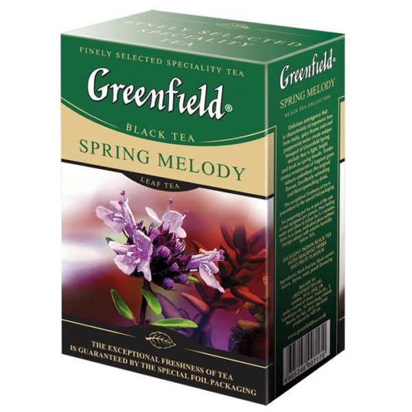 Чай Greenfield Spring Melody черный, с добавками, 100г