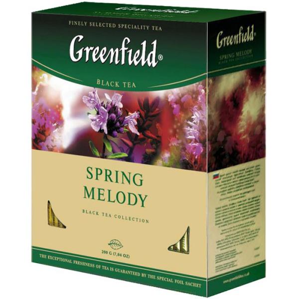Чай Greenfield Spring Melody черный, с добавками, 1,5x100п