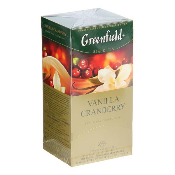 Чай Greenfield Vanilla Cranberry черный, с добавками, 1,5x25п Нет в наличии