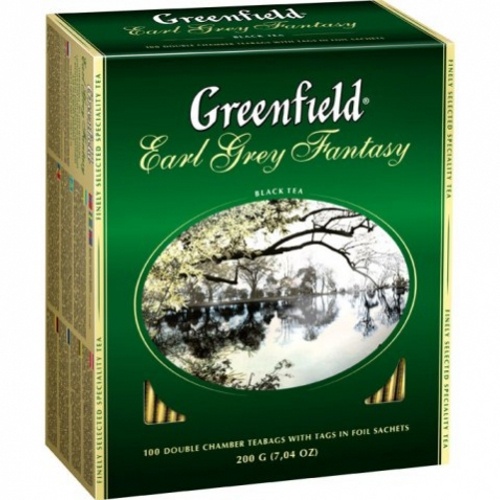 Чай Greenfield Earl Grey Fantasy листовой, черный, с добавками 100г