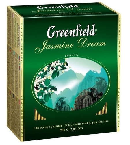 Чай Greenfield Jasmine Dream зеленый, с добавками, 100г.