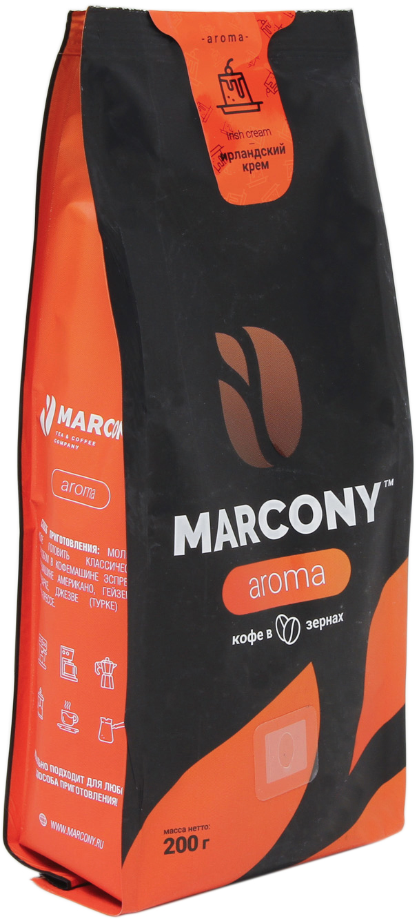 Кофе в зернах Marcony AROMA Ирландский крем, 200 гр