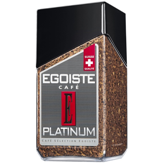 Кофе растворимый сублимированный EGOISTE Platinum 100 г (стеклянная банка)