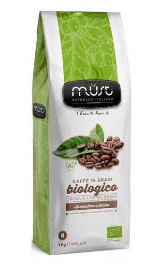 Must Biologico Bar, органический кофе в зернах,  1 кг 