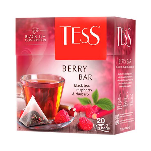 Чай Tess Berrybar черный, с добавками, 1,8x20п