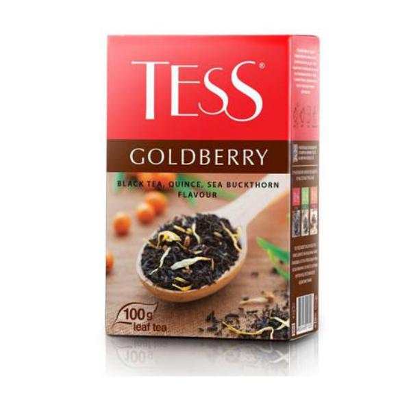 Чай Tess Goldberry черный, с добавками, 100г