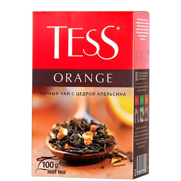 Чай Tess Orange черный, с добавками, 100г