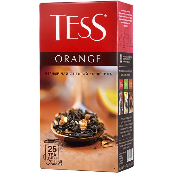 Чай Tess Orange черный, с добавками, 1,5x25п