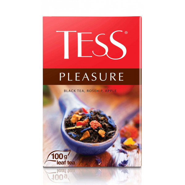 Чай Tess Pleasure черный, с добавками, 100г