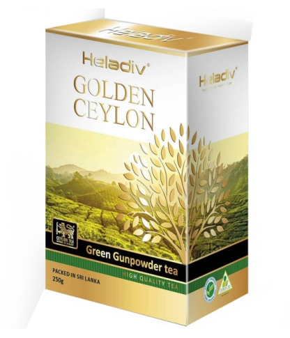 Чай зеленый листовой - HELADIV GOLDEN CEYLON Green Gunpowder,  250 гр,